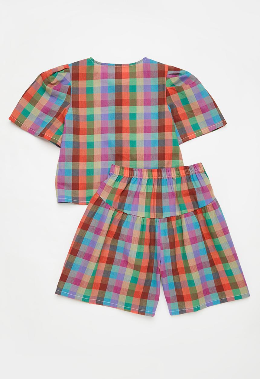 Pop Candy - Gingham top & bottom set - multi