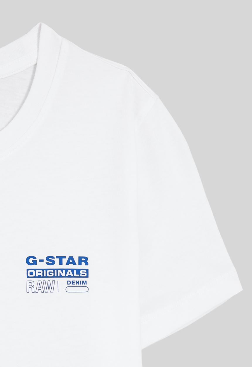 G-STAR - T-Shirt Short sleeve Regular Logo Basic - White