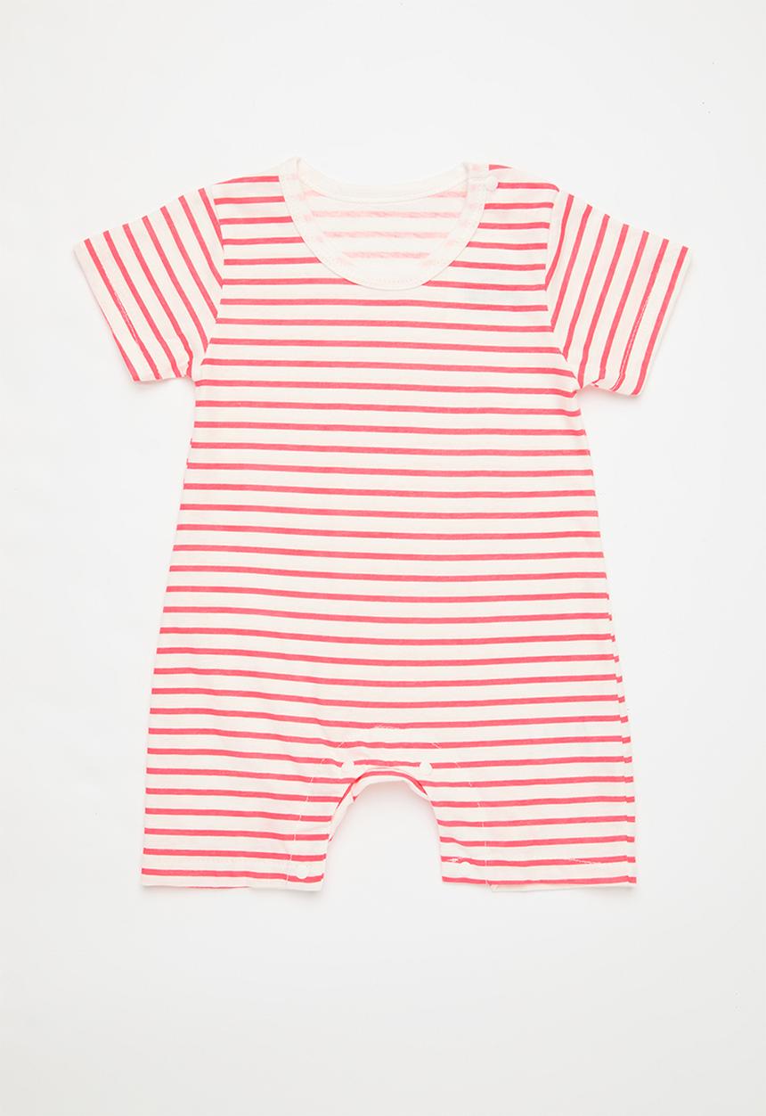 Pop Candy - Striped romper - red & white