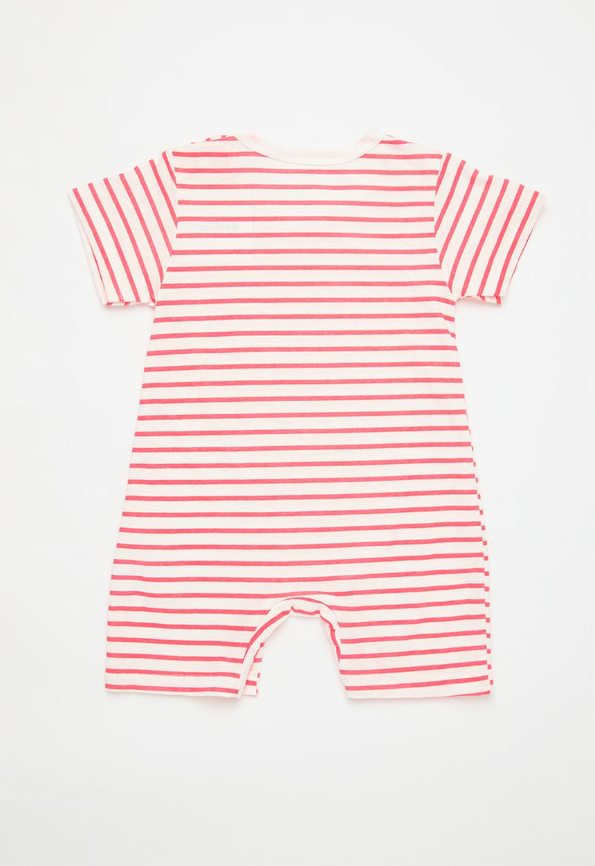 Pop Candy - Striped romper - red & white