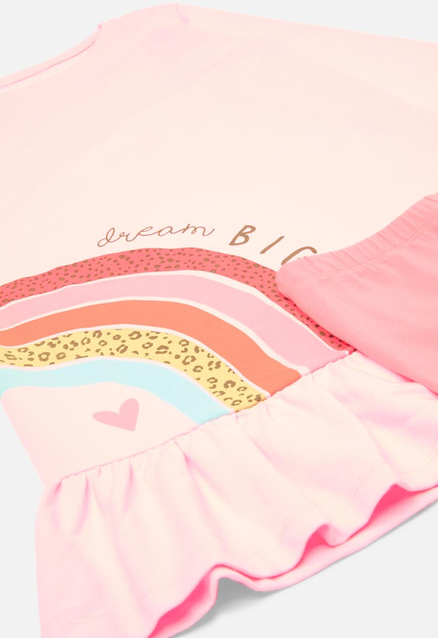 Pop Candy - Printed top & legging set - pink