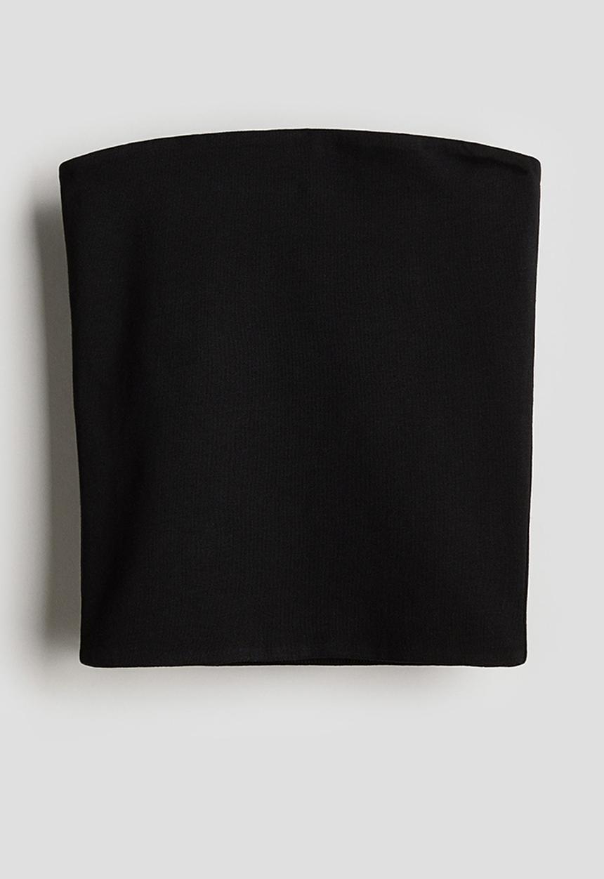H&M - Jersey tube top - black