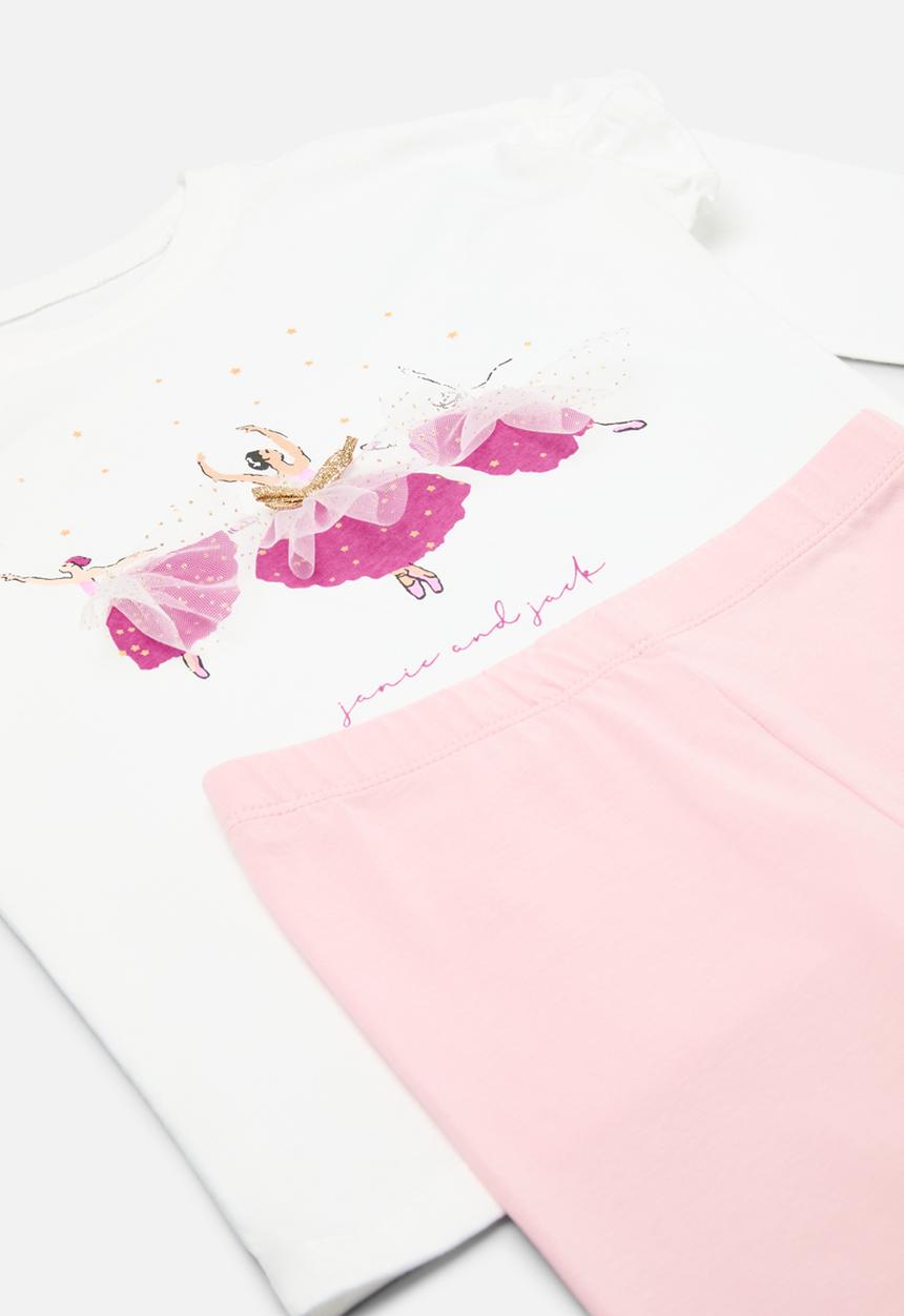 Pop Candy - Top & bottom set-pink & white