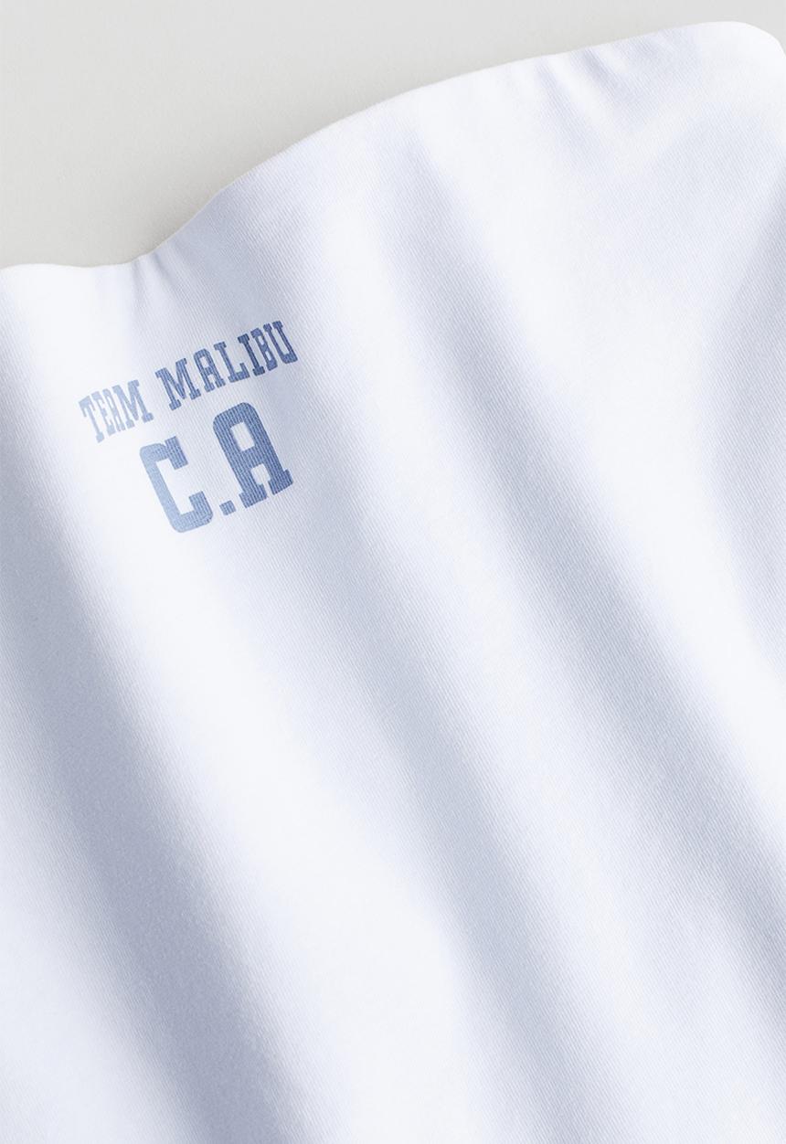 H&M - Jersey tube top - white team malibu