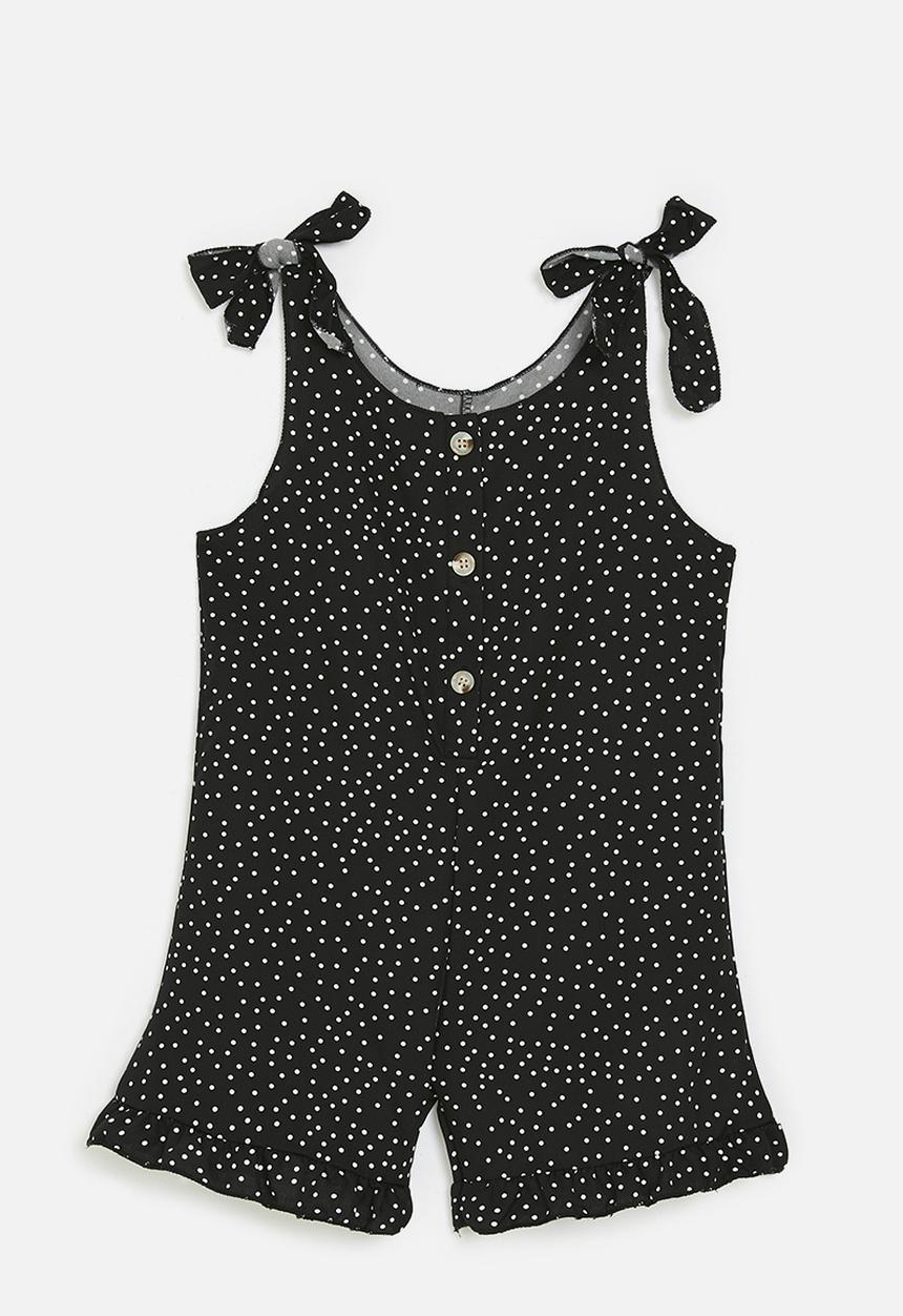 Pop Candy - Polka dot jumpsuit - black & white