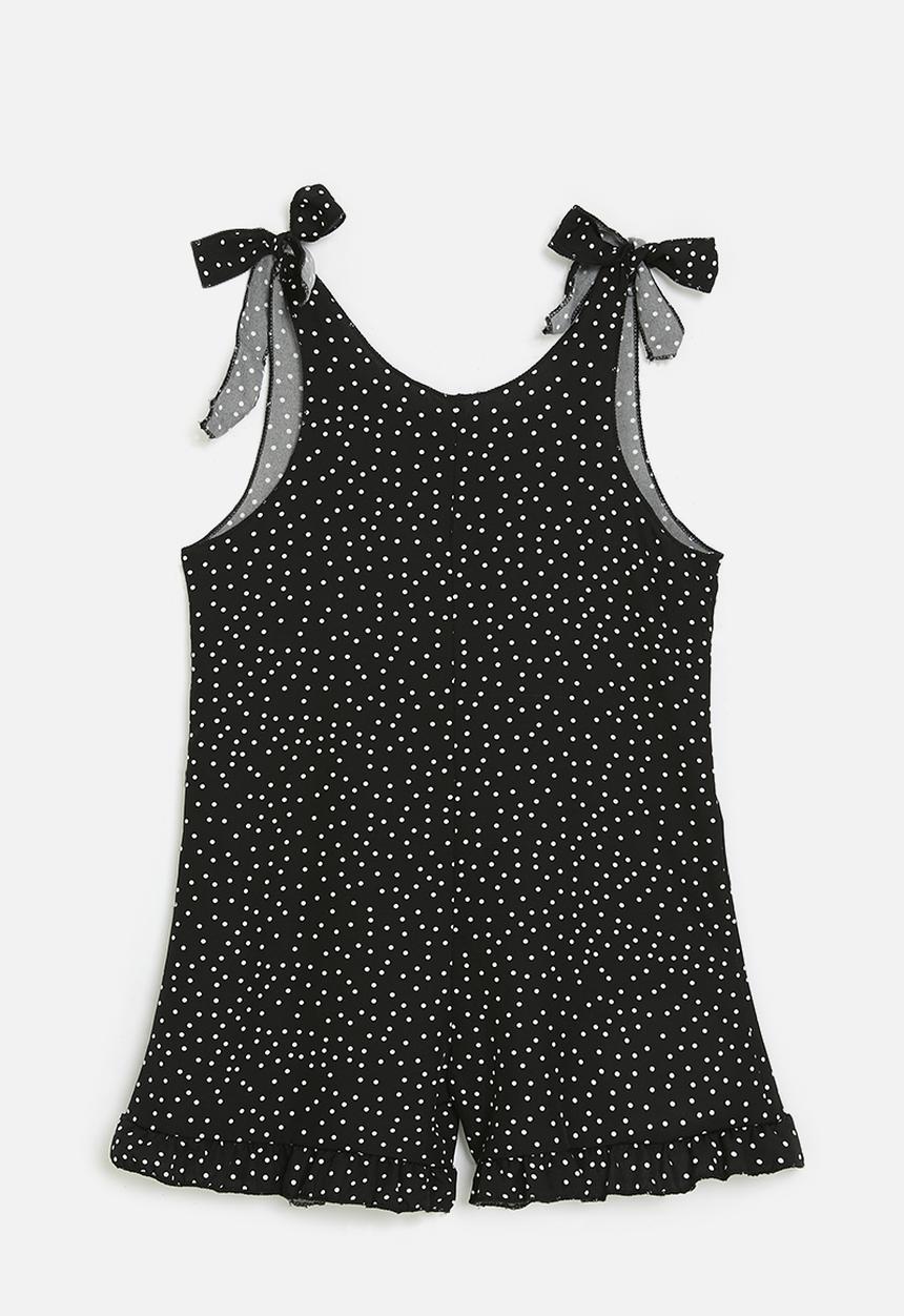 Pop Candy - Polka dot jumpsuit - black & white