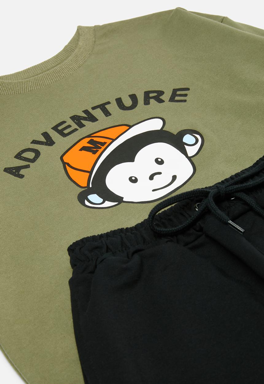 Pop Candy - Sweat top & pants set - green & black