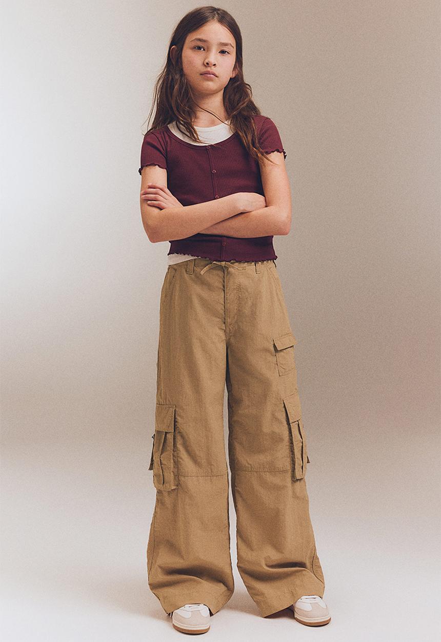 H&M - Wide cargo trousers - beige