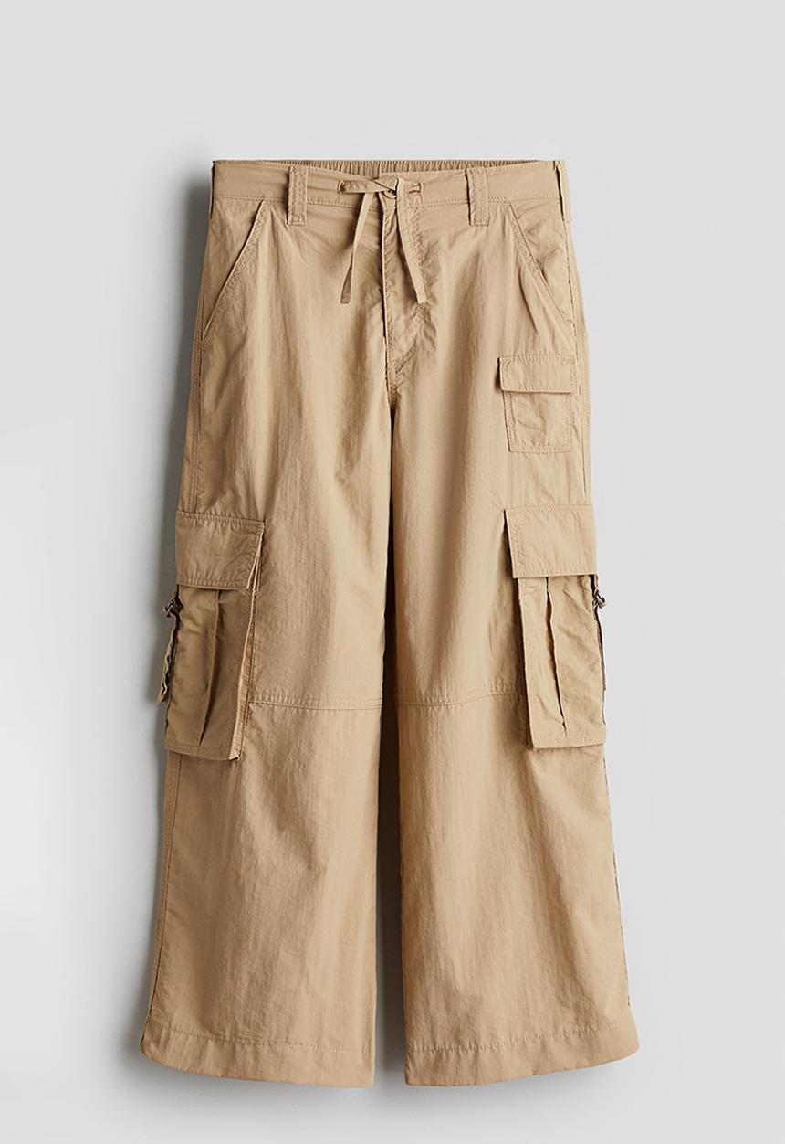 H&M - Wide cargo trousers - beige