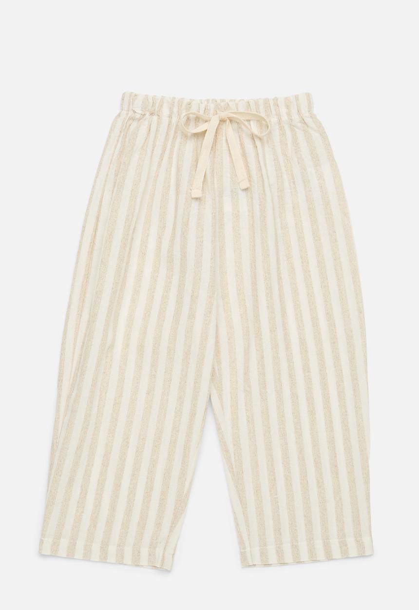 Pop Candy - Striped pants - beige & white