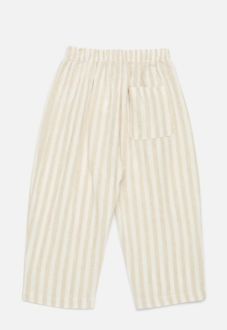 Pop Candy - Striped pants - beige & white