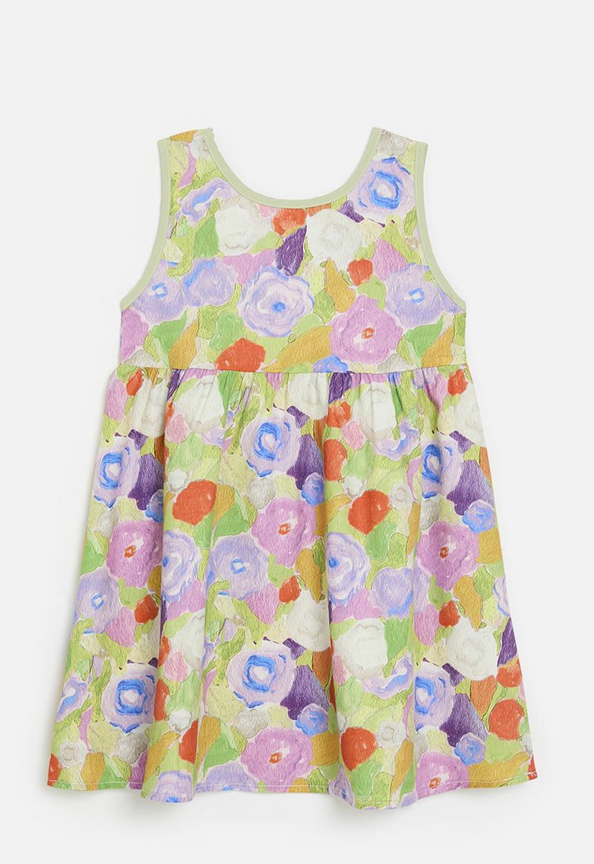 Pop Candy - Bow décor floral dress - multi