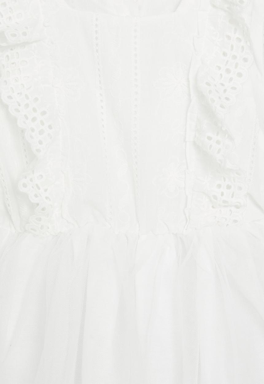 Pop Candy - Mesh occasion dress - white