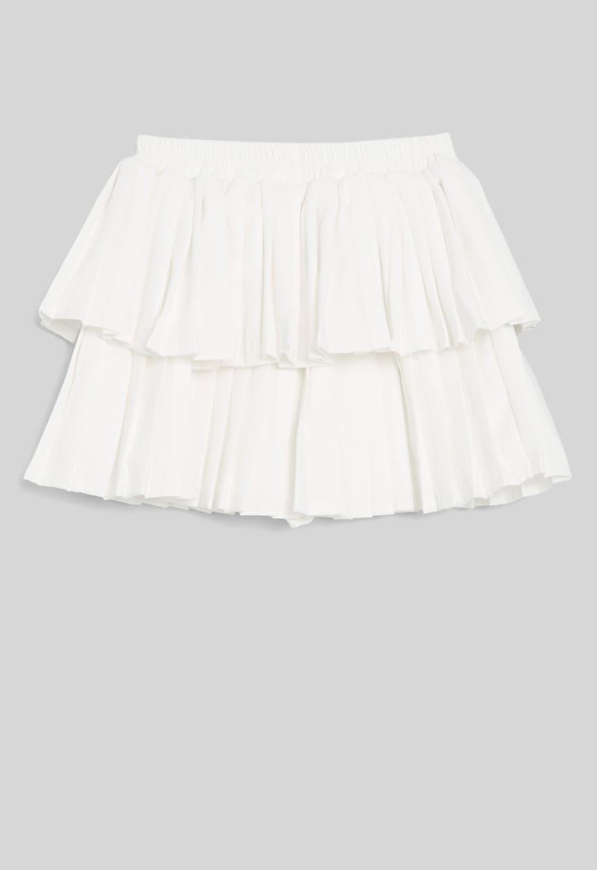 Pop Candy - Pleated skirt-white