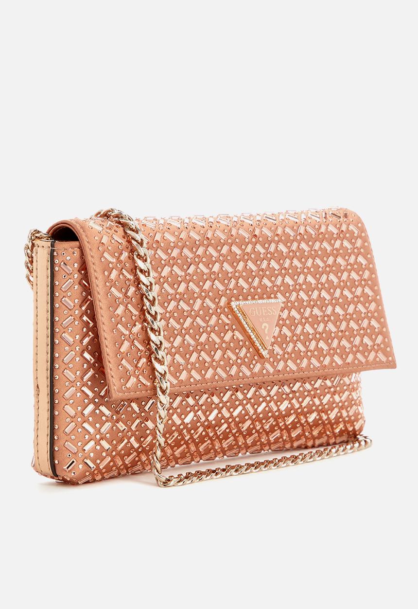 GUESS - Zalina flap clutch - bronze