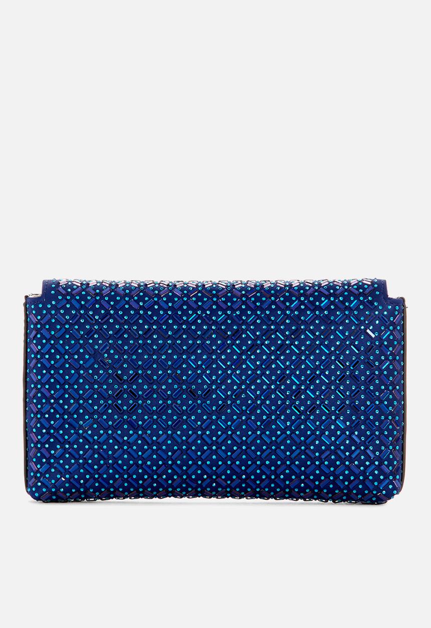 GUESS - Zalina flap clutch - sapphire
