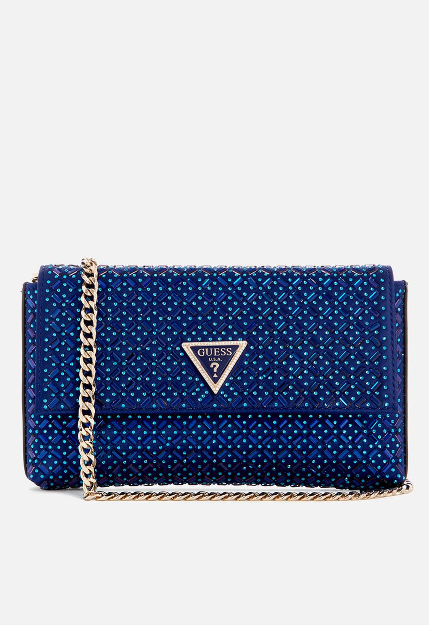 GUESS - Zalina flap clutch - sapphire