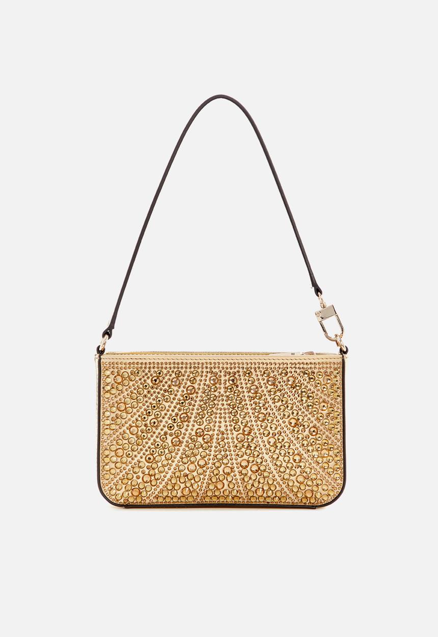 GUESS - Beauvoir mini top zip shoulder bag - gold