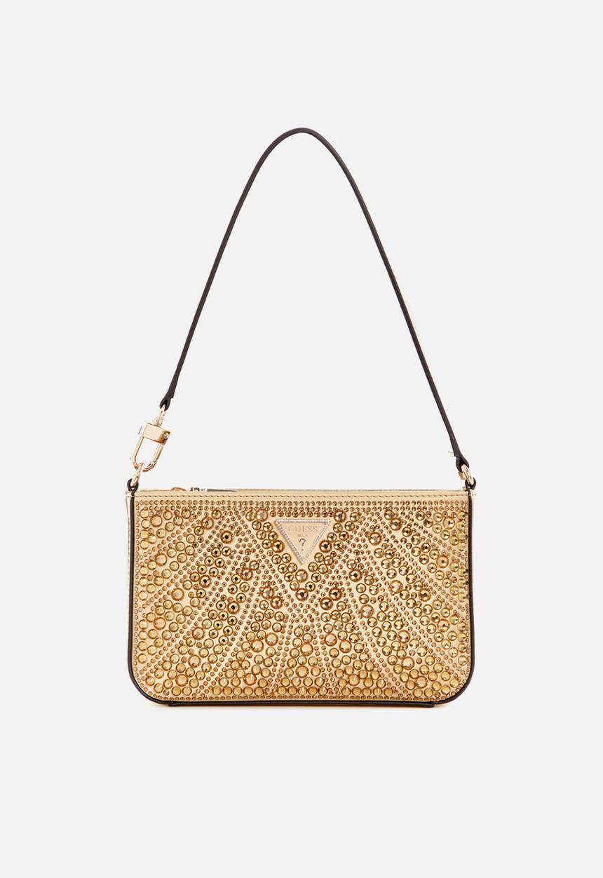 GUESS - Beauvoir mini top zip shoulder bag - gold