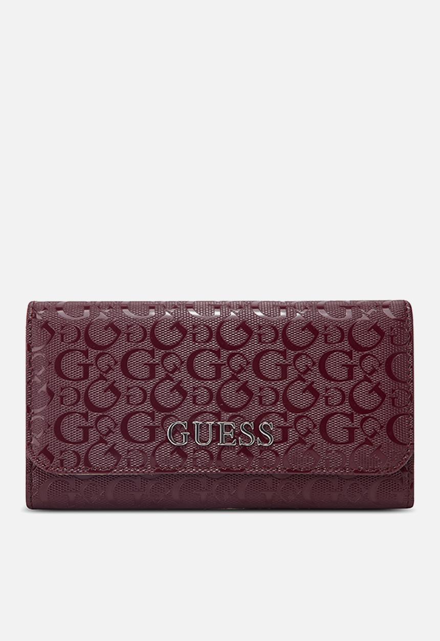 GUESS - Abbas slim clutch - merlot