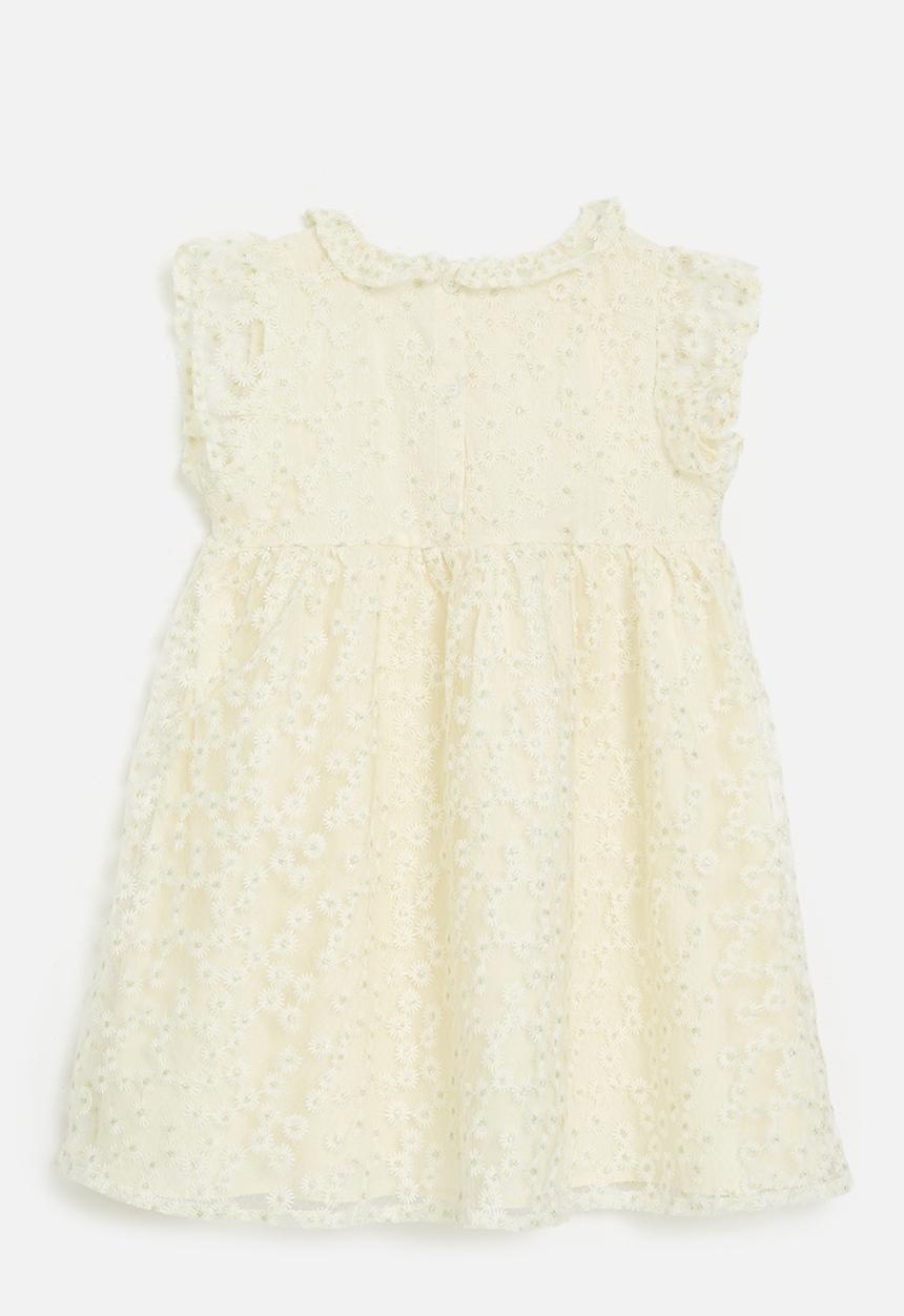 Pop Candy - Floral applique dress - ecru