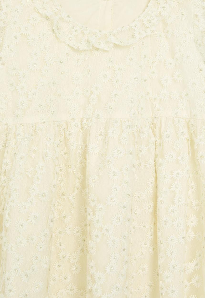 Pop Candy - Floral applique dress - ecru
