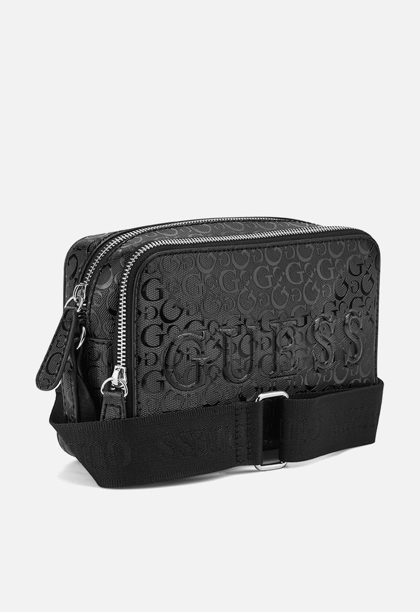 GUESS - Haddington mini double zip crossbody - black