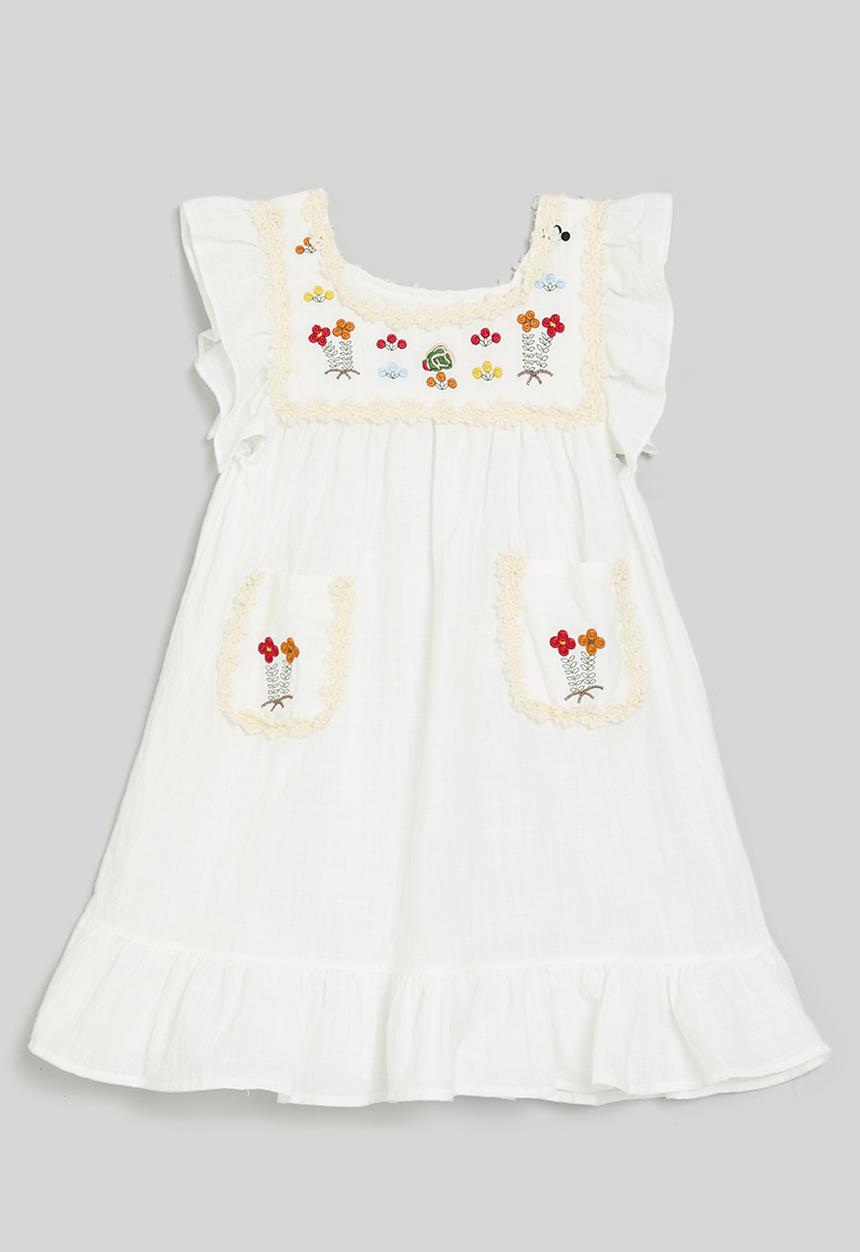 Pop Candy - Applique décor dress - white