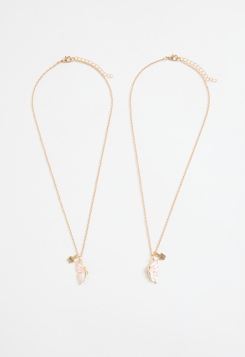 Pop Candy - Butterfly bff necklace - pink
