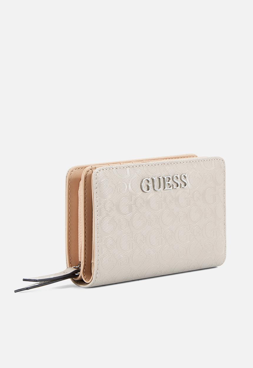 GUESS - Abbas french wallet - sand