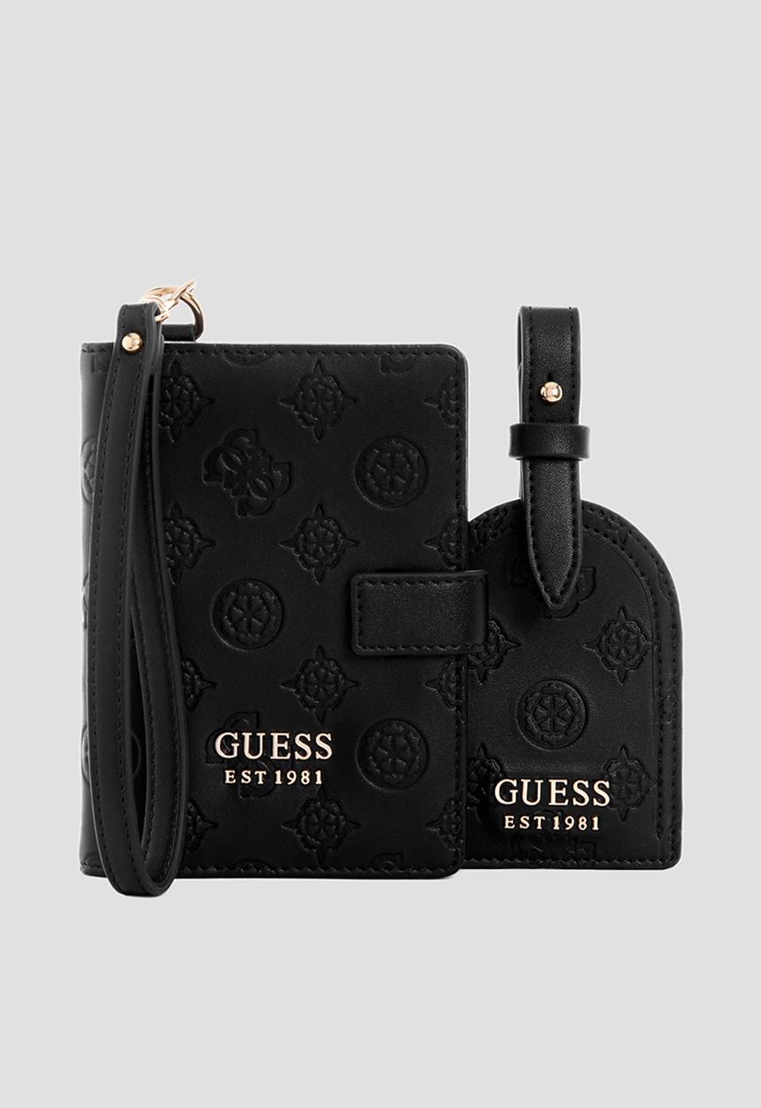 GUESS - Wilder BXD Luggage Tag & Passport Case - Black
