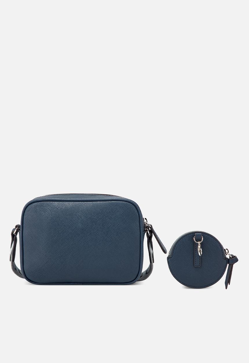 GUESS - Lya mini double zip crossbody - midnight