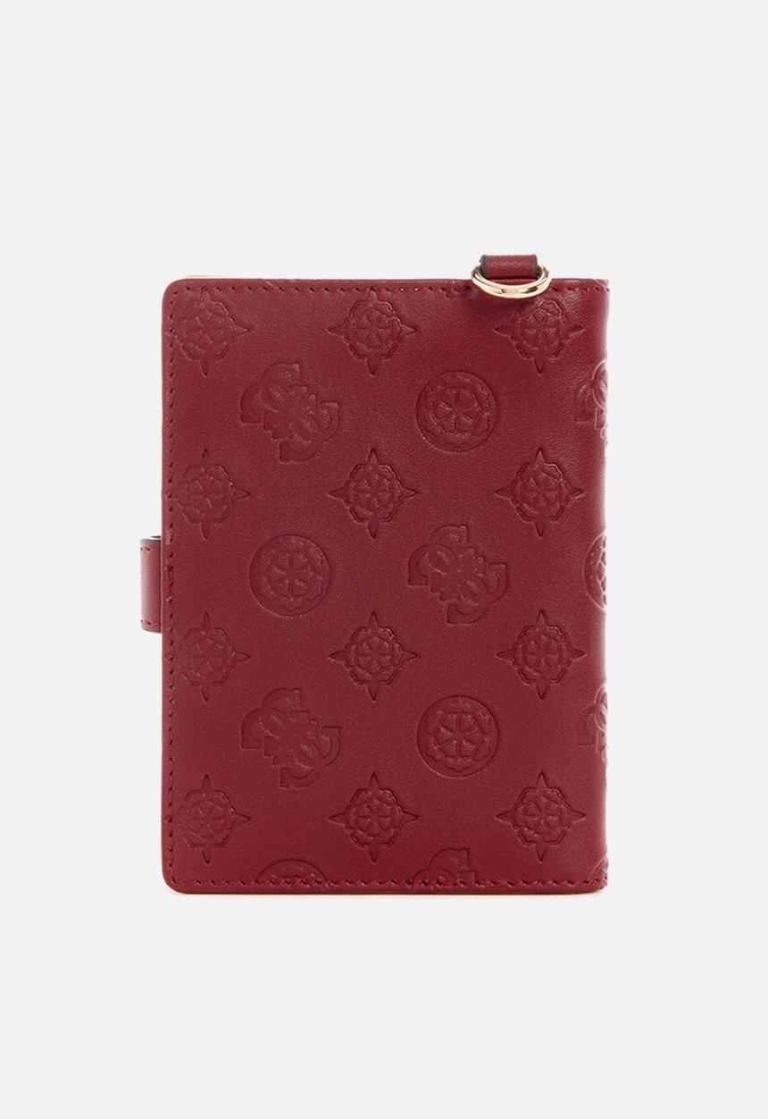 GUESS - Wilder BXD Luggage Tag & Passport Case - Claret
