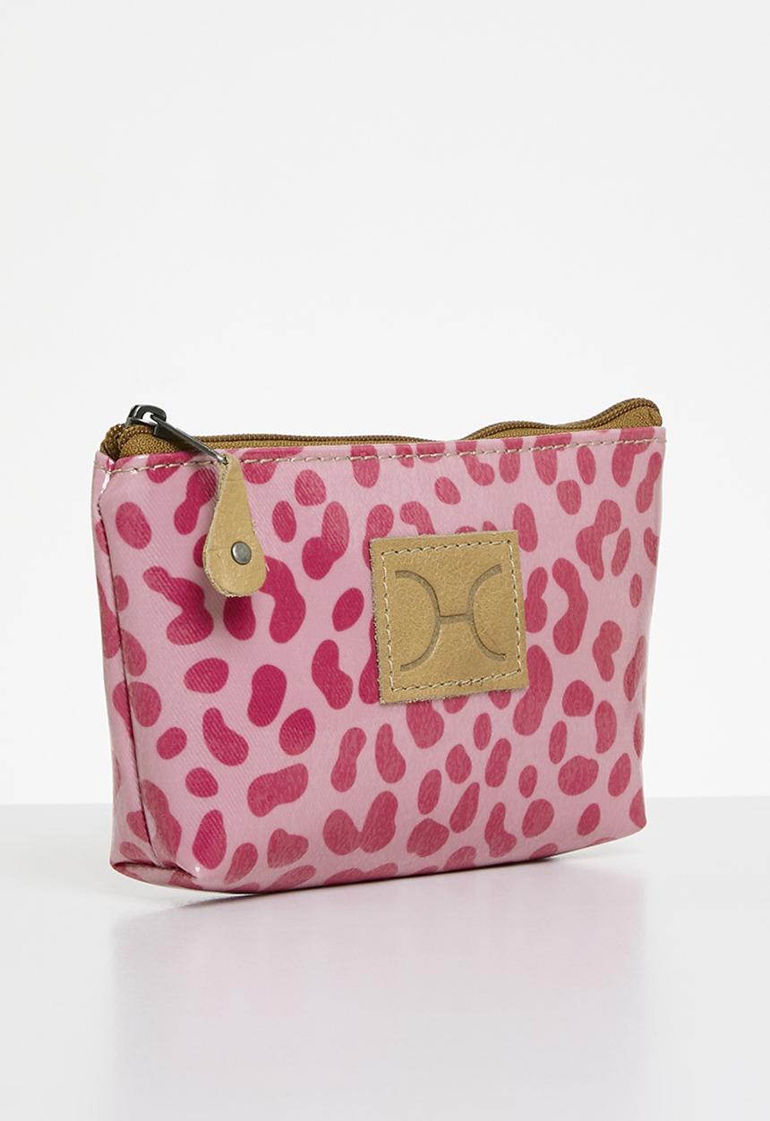 Thandana - Half moon travel pouch set of 3 - Cheetah Pink
