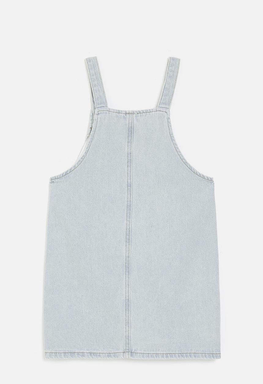 Pop Candy - Denim dungaree dress - stonewash