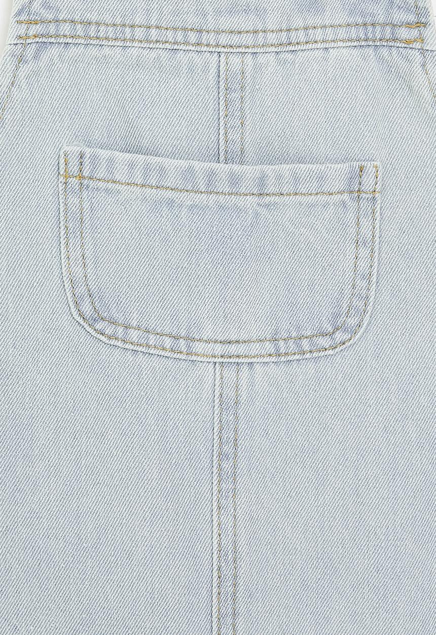 Pop Candy - Denim dungaree dress - stonewash