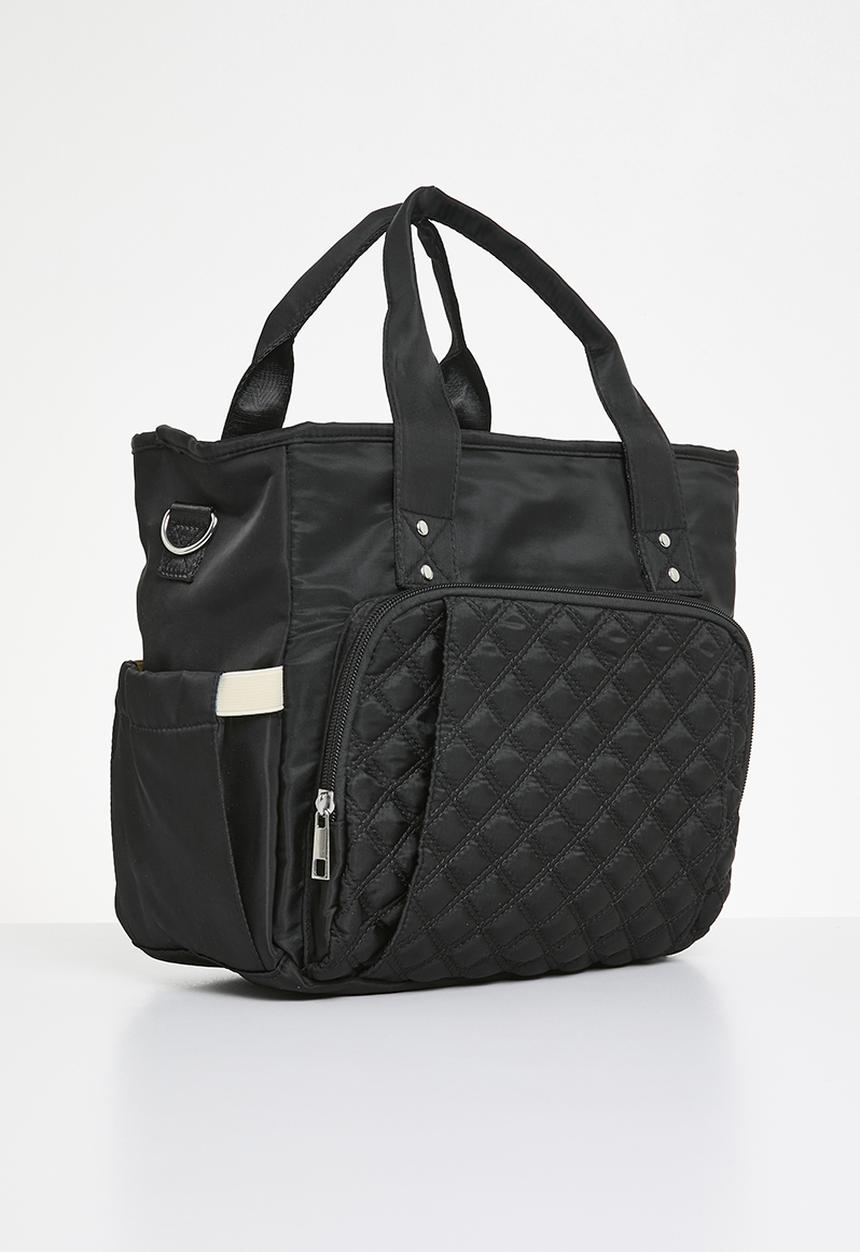 Pop Candy - Quilted nappy bag - black