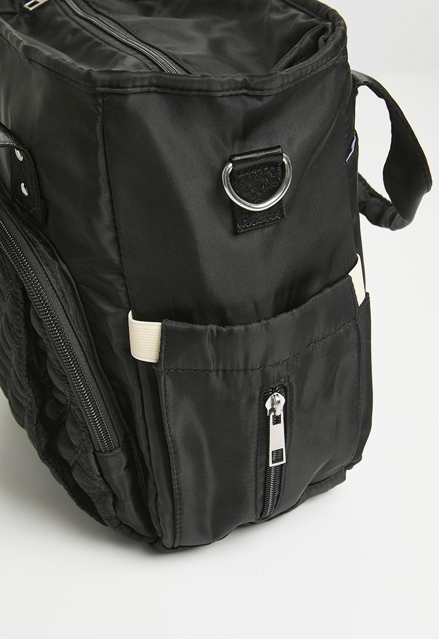 Pop Candy - Quilted nappy bag - black