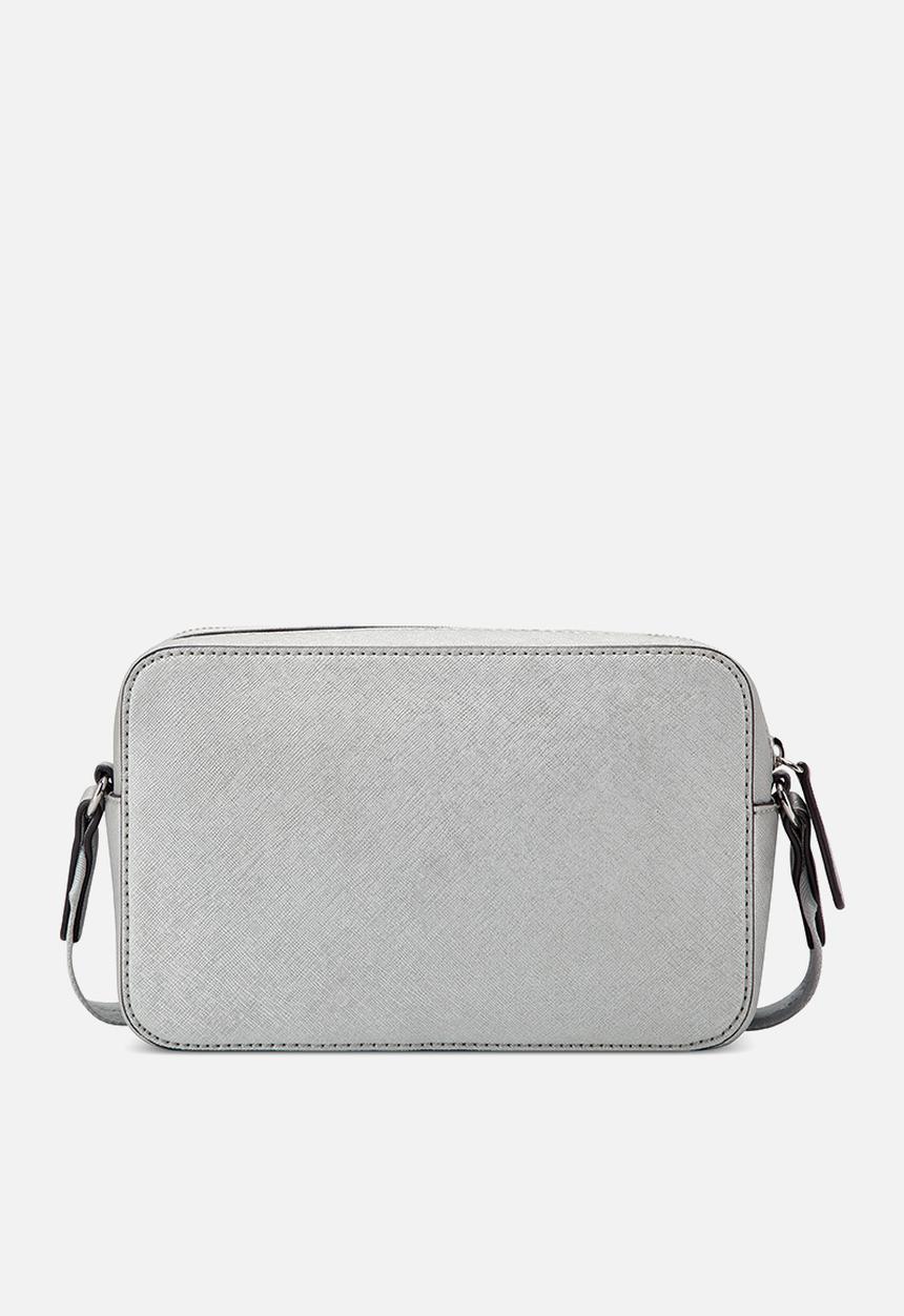 GUESS - Haddington mini double zip crossbody - silver