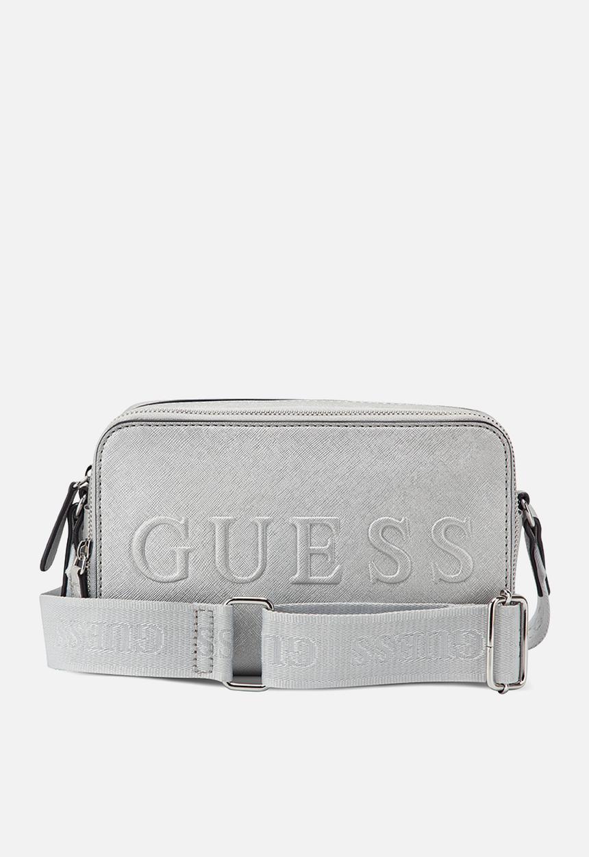 GUESS - Haddington mini double zip crossbody - silver