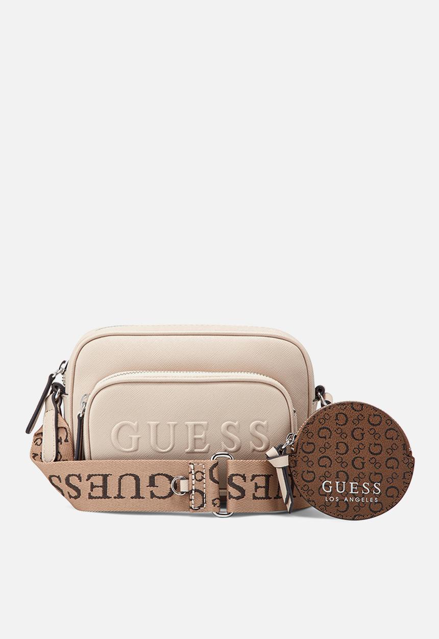 GUESS - Lya mini double zip crossbody - stone