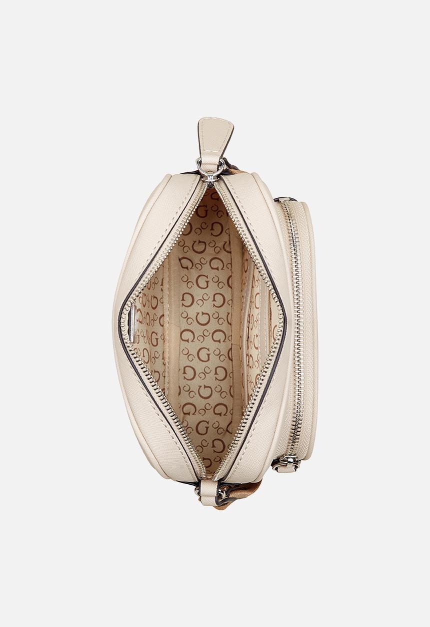 GUESS - Lya mini double zip crossbody - stone