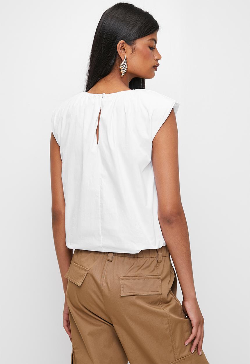 Superbalist - Bubble hem blouse - white