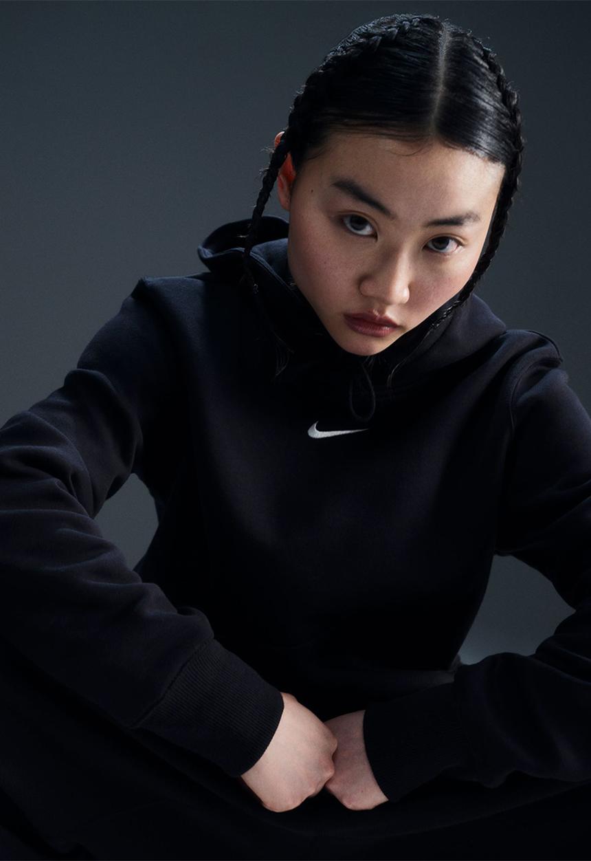 Nike - Nike Phoenix Hoodie - Black/Sail