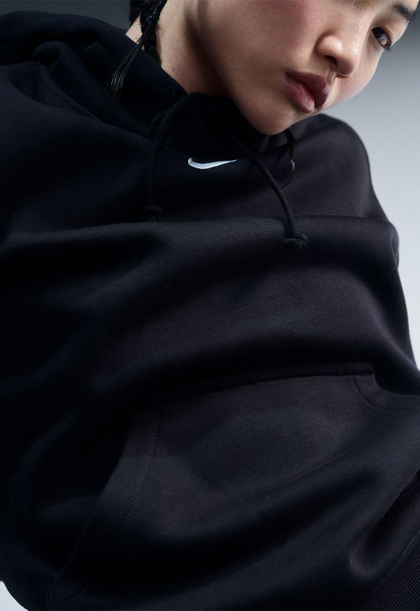 Nike - Nike Phoenix Hoodie - Black/Sail