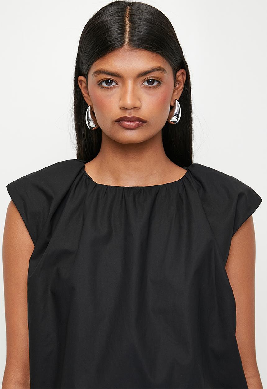 Superbalist - Bubble hem blouse - black