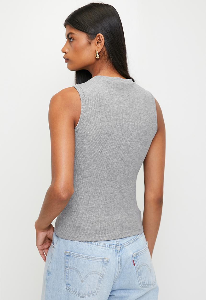 Superbalist - 2 Pack rib vest - stone & light grey	