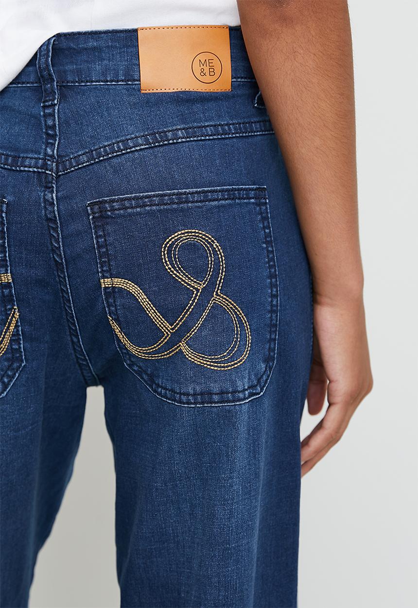 Me&B - The Turn Up Straight Leg Jeans - Blue