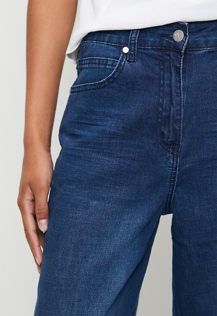 Me&B - The Turn Up Straight Leg Jeans - Blue