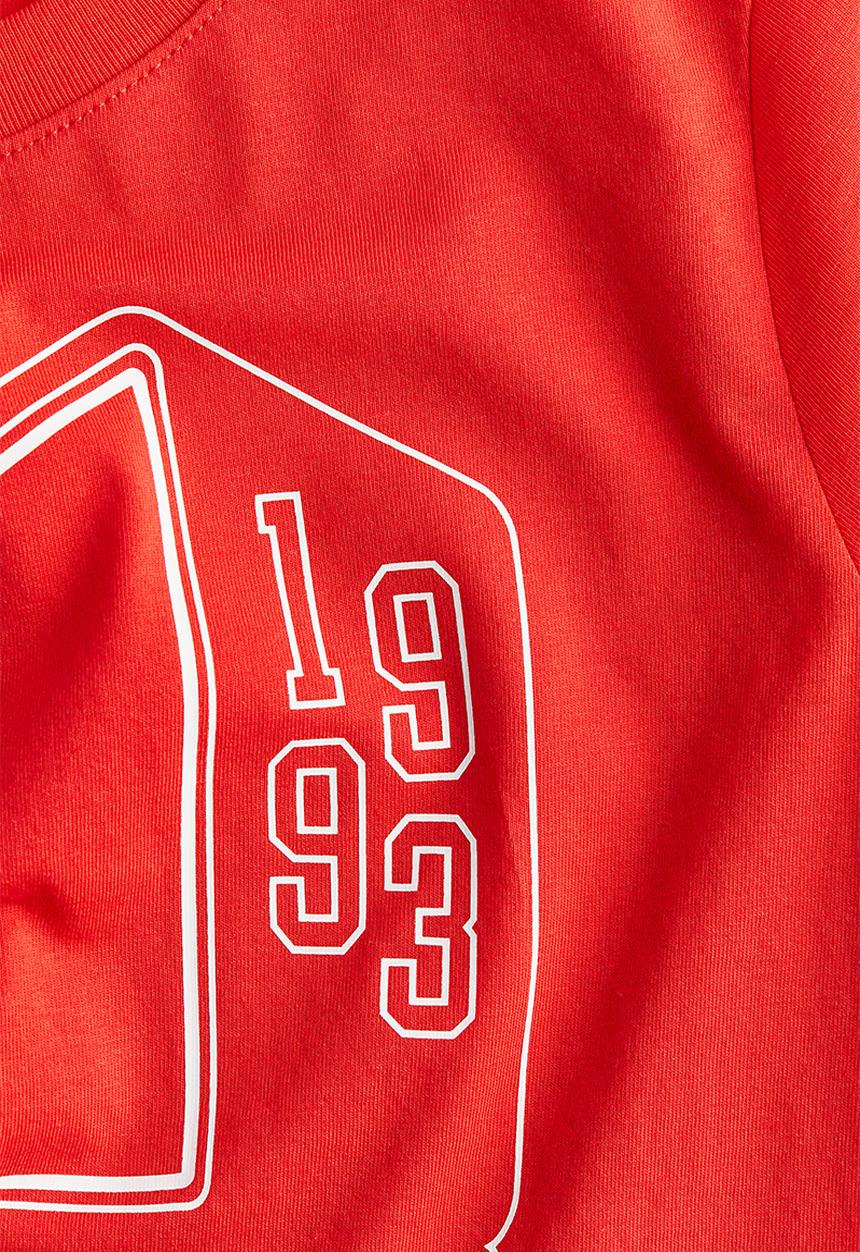H&M - Printed cotton T-shirt - bright red nyc